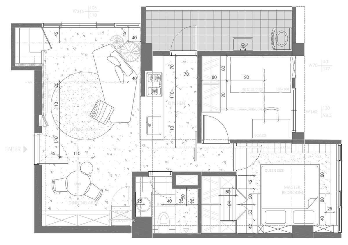 莎若設計_中和民族街老屋翻新平面圖