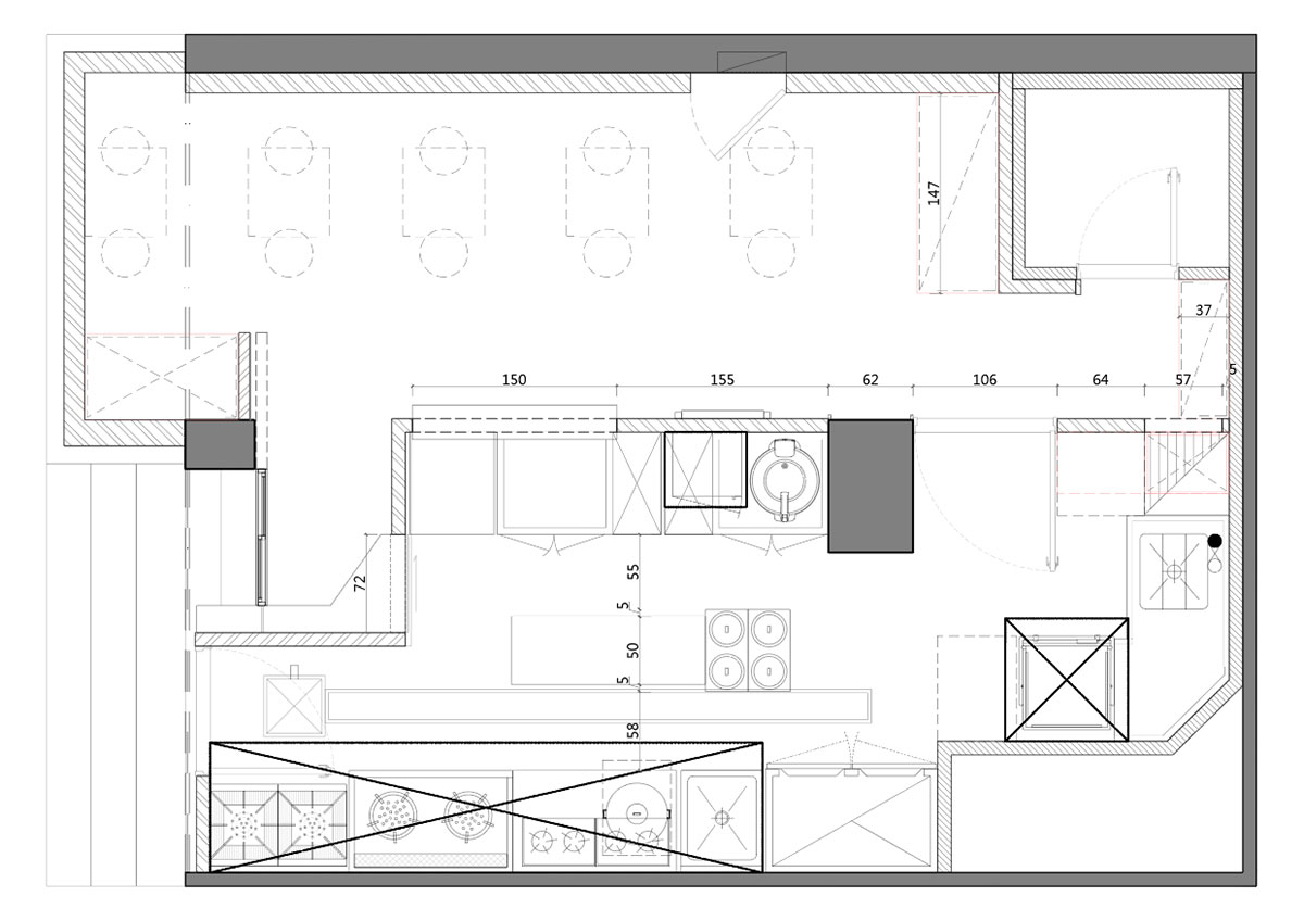 莎若設計_喜坐雞湯小館平面圖